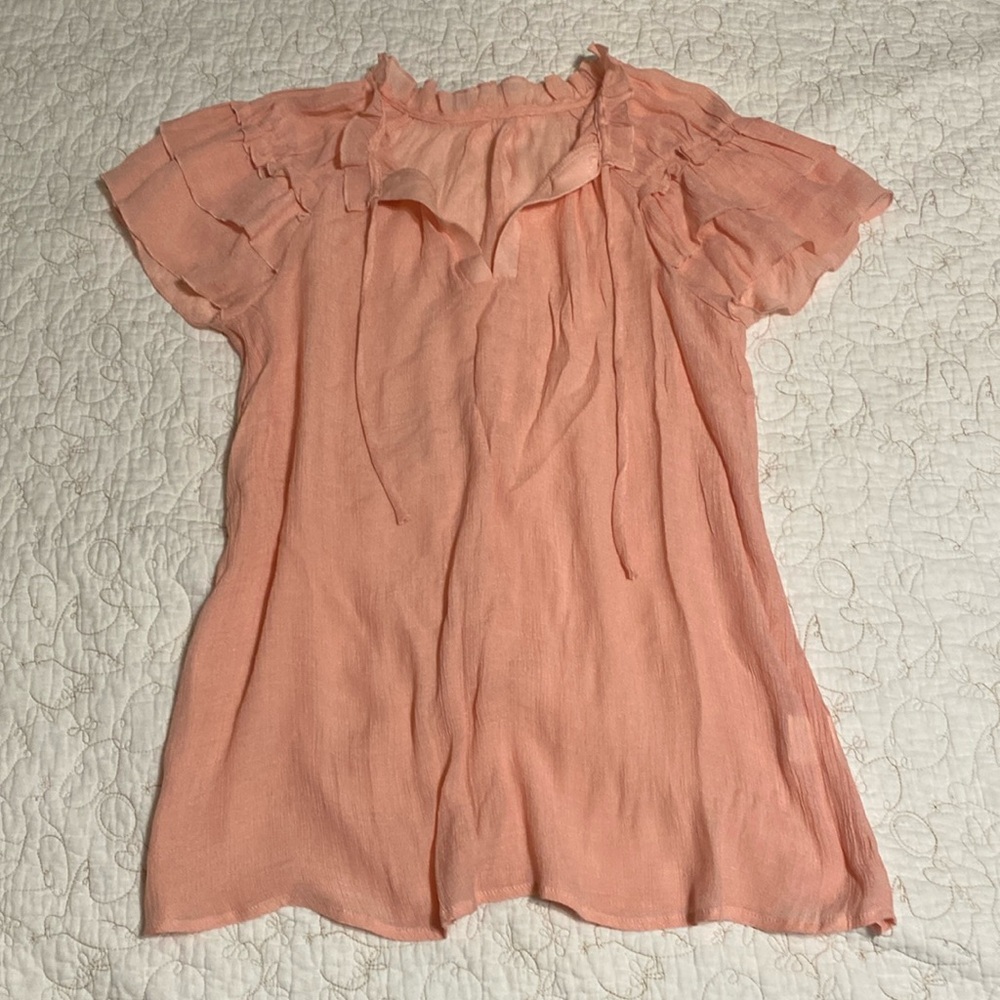 Tie front v neck t-shirt